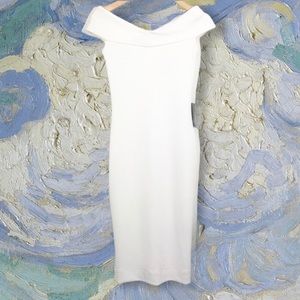 Dress the Population White Midi Dress